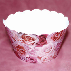 Pink Roses, cupcake wraps