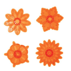 Cupcake Flower (set 1), 4 st utstickare