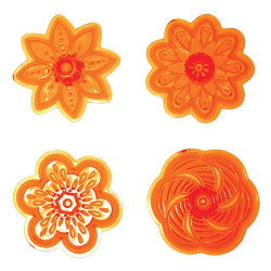 Cupcake Flower (set 2), 4 st utstickare