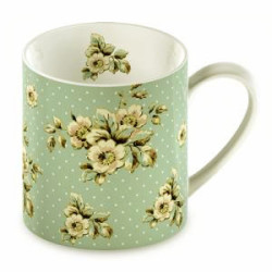 Katie Alice, mugg (green flowers)