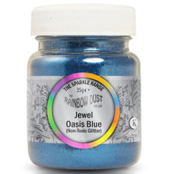 Blått dekorationsglitter (Jewel Oasis Blue, 35g)