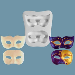 Masquerade Masks, 2 olika (silikonform)