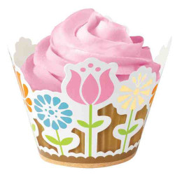 Garden party, 18 st cupcake wraps