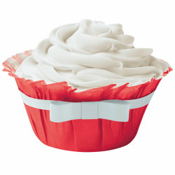 Ruffle Red, 12 st muffinsformar med rosett