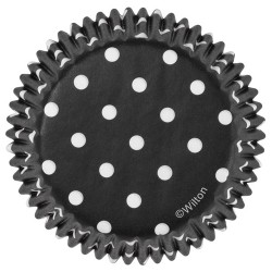 Black Polka Dots, 75 st muffinsformar
