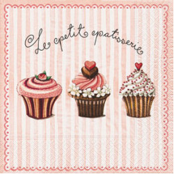 Stripy Cupcakes, 20 st servetter