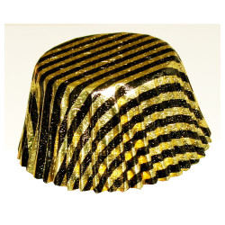 Gold Stripes -black, 40 st folieformar (mellan)