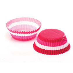 Striped Pink, ca 60 st muffinsformar