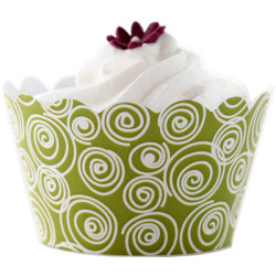 Circles (vit/lime), cupcake wraps