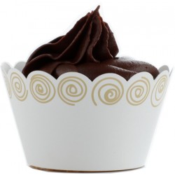 Topsy circle (latte/vit), cupcake wraps