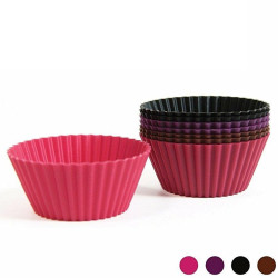 Muffinsformar i silikon, rosa (8 st)