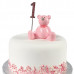 Cake Topper, siffran 1 (rosa)