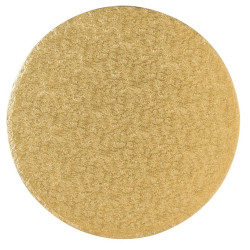 Guld, rund tårtbricka (ca 25 cm - FC) 