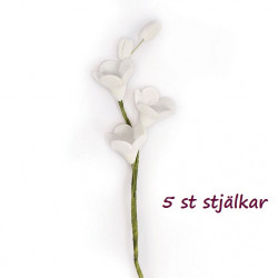 Klockformad filler-flowers på stjälk, 5 st