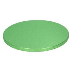 Grön, rund tårtbricka (ca 30 cm) 5-pack