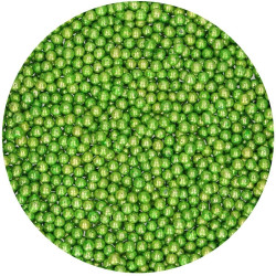 BF 20220930 - Gröna sockerpärlor, 4 mm (Metallic Green)