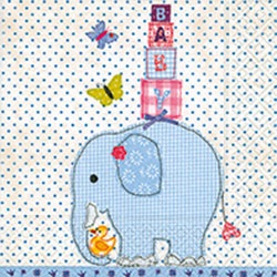 Baby Elephant - Blue, 20 st servetter