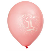 1, rosa ballonger (6 st)