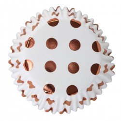 Polkadot - Rose Gold dots, 30 st muffinsformar
