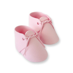 Baby Bootee, rosa tårtdekoration