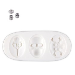 Skull (3 olika), silikonform