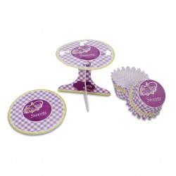 Lilac Sweets, muffinsformar och cupcake-piedestaler