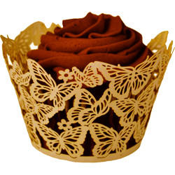 Butterflies, aprikos-rosa cupcake wraps