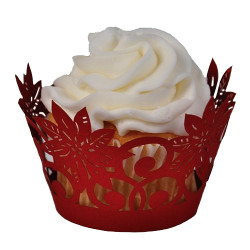 Poinsettia, cupcake wraps